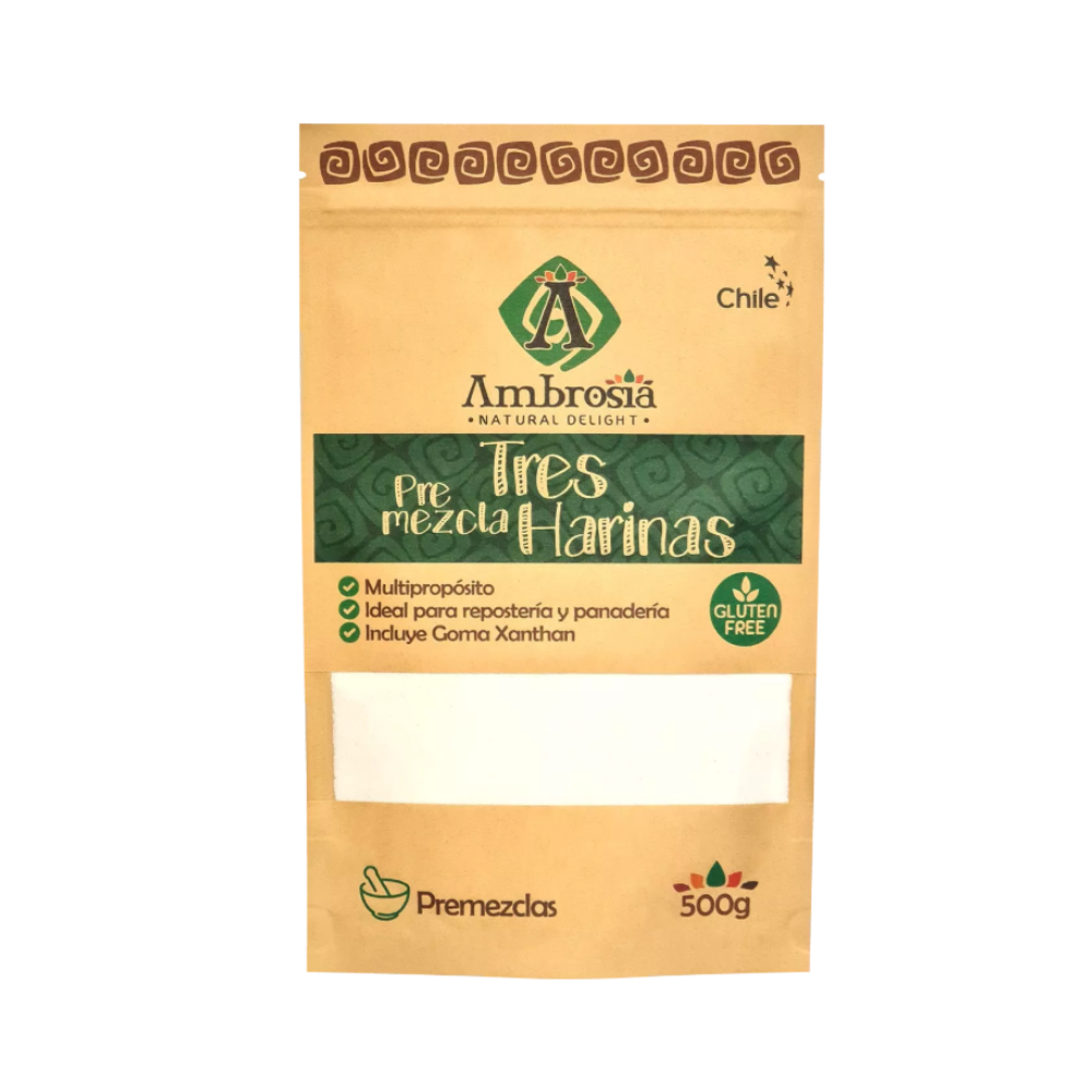 Pre Mezcla 3 harinas Certificada Sin gluten