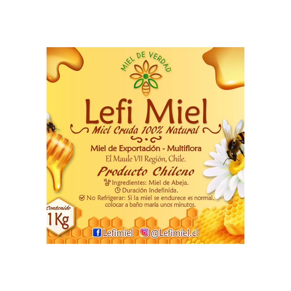 Miel Multifloral artesanal Lefimiel