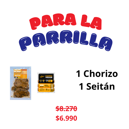 Pack para la parrilla 1 Chorizo vegano + 1 Seitan