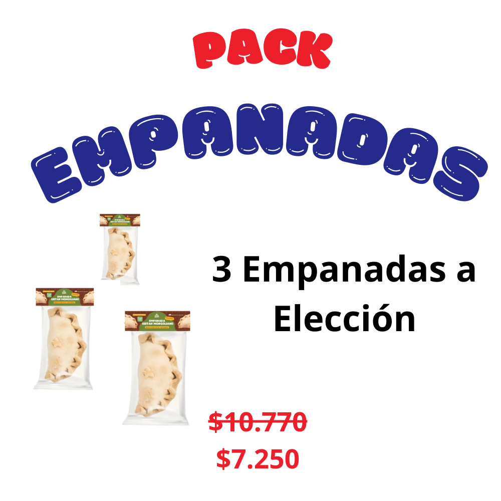 Pack 3 Empanadas Veganas