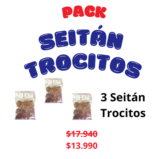 Pack 3 seitan trocitos Anticuchos