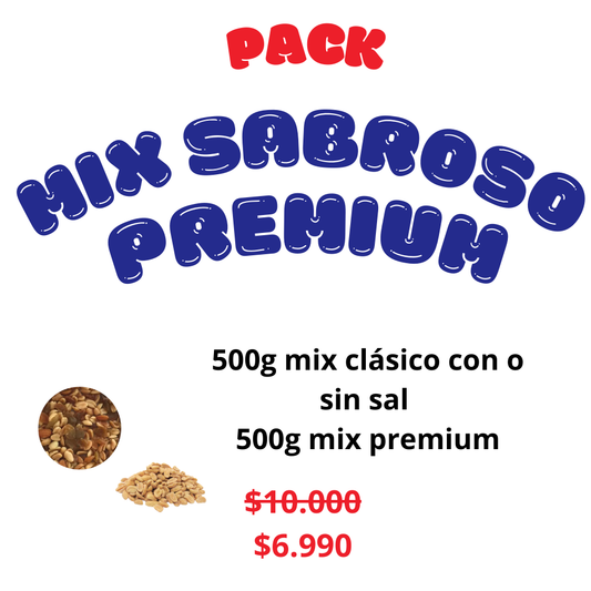Pack Mix sabroso premium: Mix clásico + 500g Mix premium