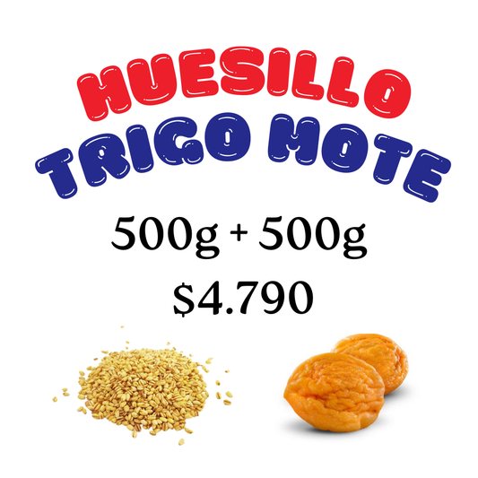 Pack 500g huesillo extra + 500g Trigo Mote