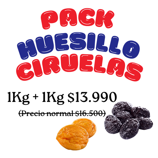 Pack 1k huesillos extra + 1k ciruelas secas