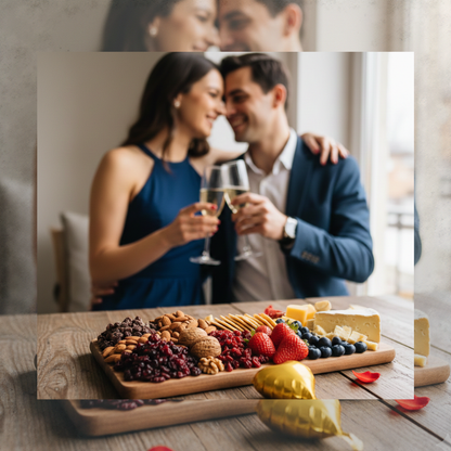 Pack de snacks para picoteo - Box parejas Gourmet: 5 Variedades Premium 🥂