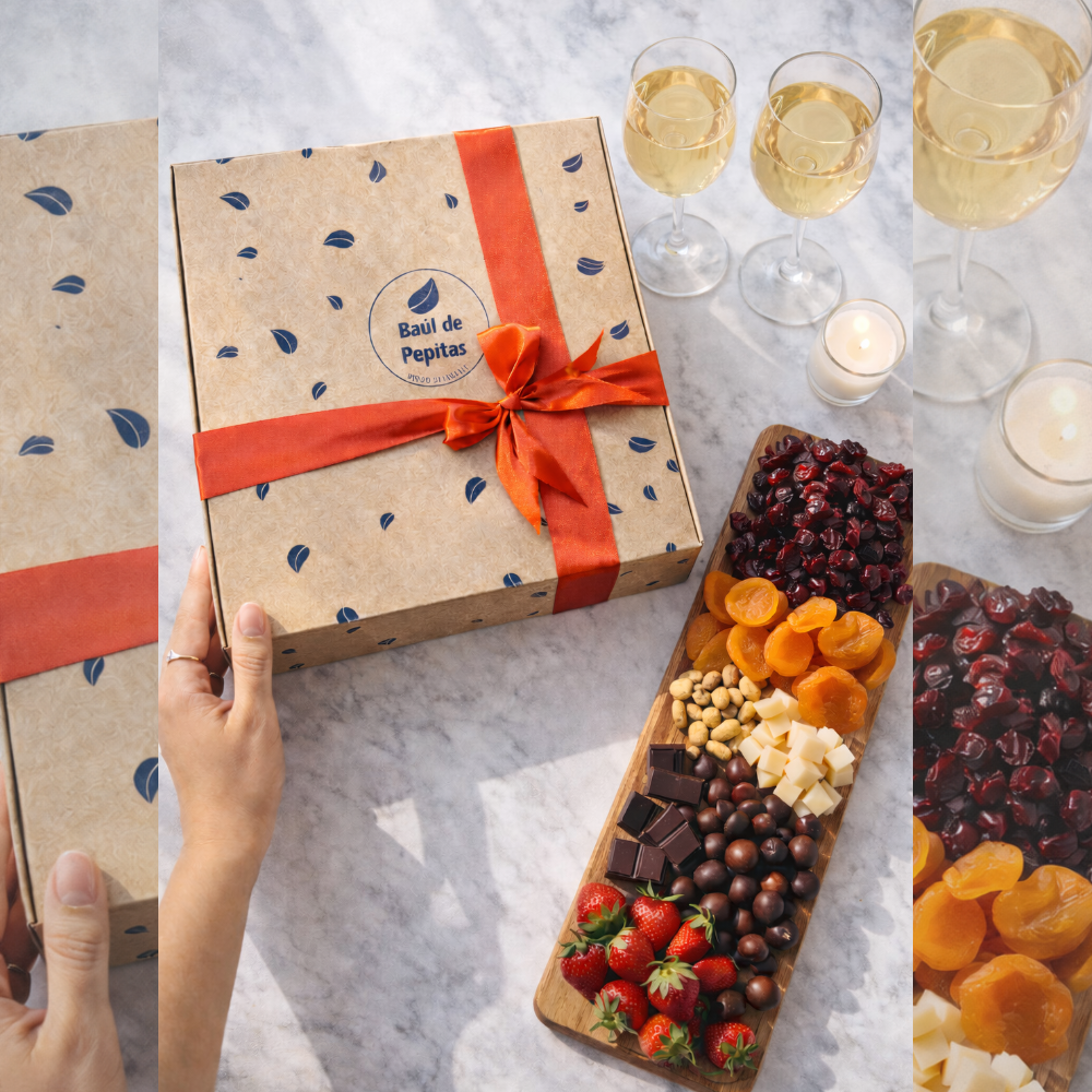 Pack de snacks para picoteo - Box parejas Gourmet: 5 Variedades Premium 🥂