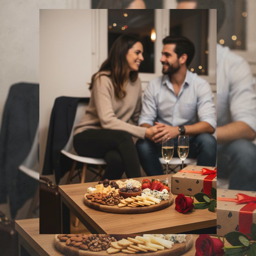 Pack de snacks para picoteo - Box parejas Gourmet: 5 Variedades Premium 🥂